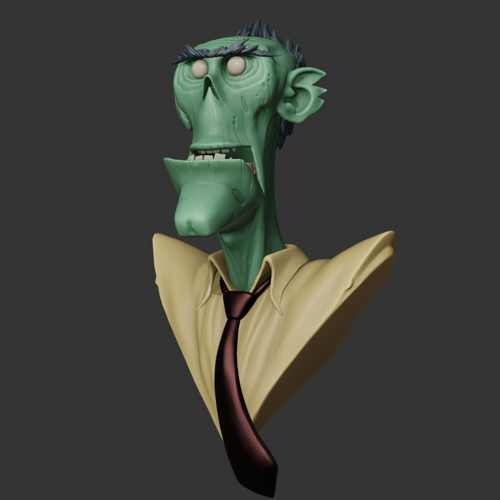 Cartoon Zombie Bust preview image
